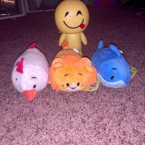 Bundle of stuffed animals and a squeaky toy!